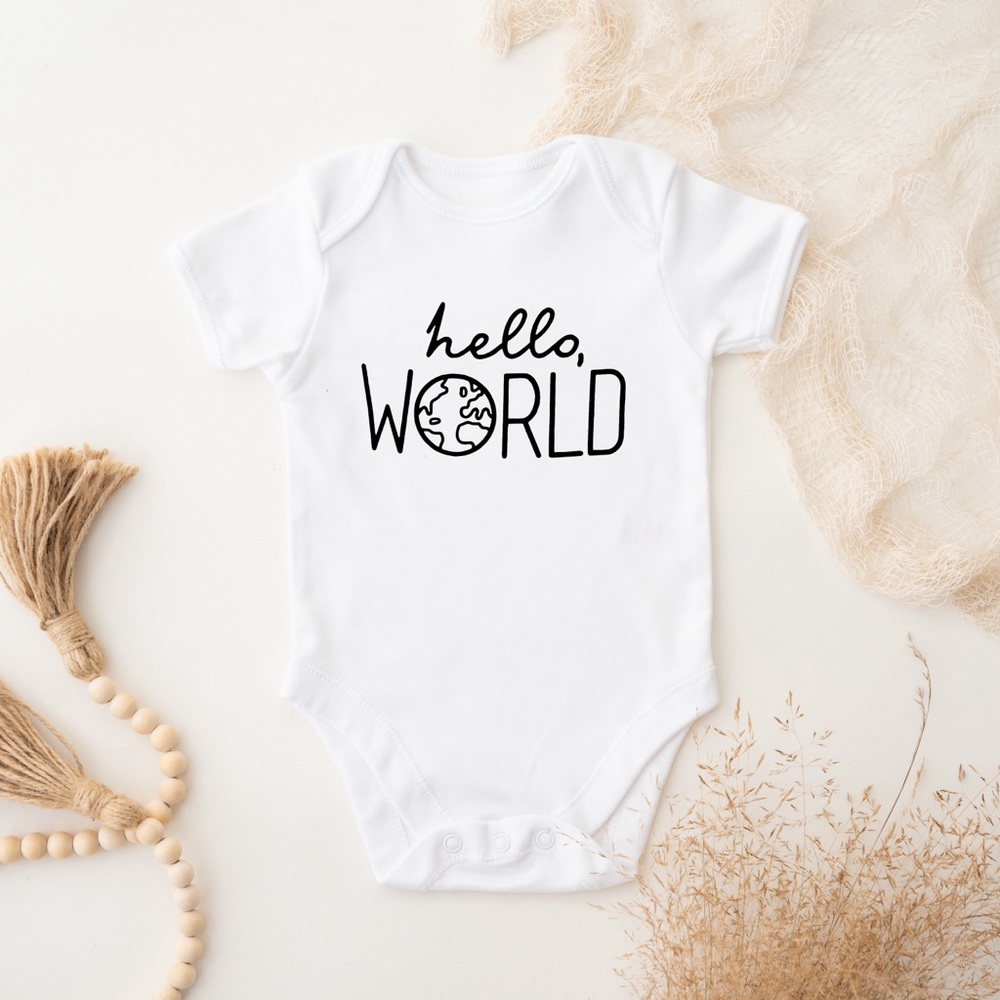 Hello World Baby Onesie